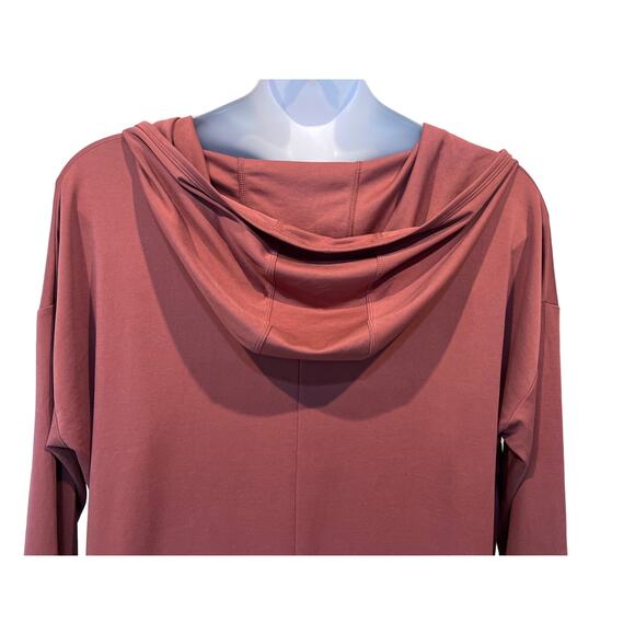 Fabletics Womens Large Lightweight Hooded Pullover II With Pocket Dark Rouge - Picture 6 of 11